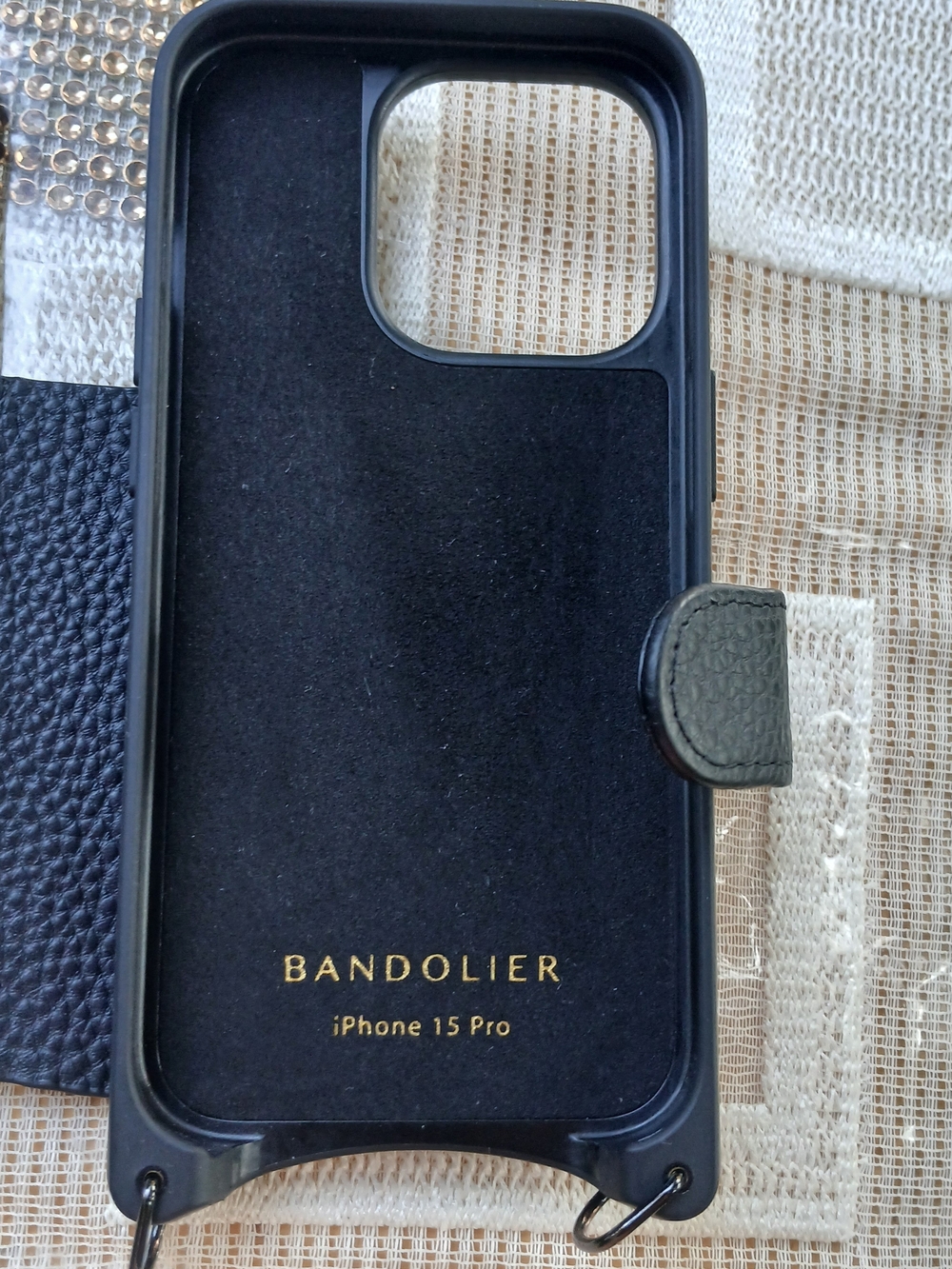 Bandolier Phone case  leather iphone 15pro with card holder without strap - Picture 9 of 10